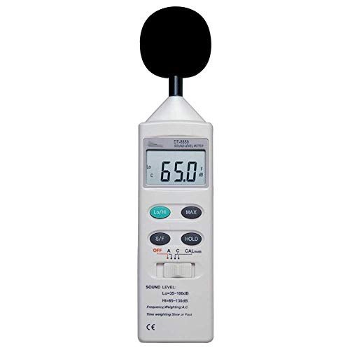 WSMLA Instrumentos sonómetro Registrador de Datos con el Nivel de Sonido Gráfico de Barras LCD Digital medidor 30~130 dB Apagado automático Decibel Meter Digital medidor de Ruido Ambiental Ruido TES