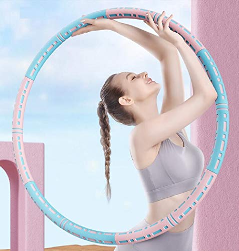 WYFFF Aro De Fitness, Hula Hoop Fitness Desmontable, Peso Ajustable Hula Hoop, Acero Inoxidable Hula Hoop Adulto para Adelgazar, para Damas, Hombres