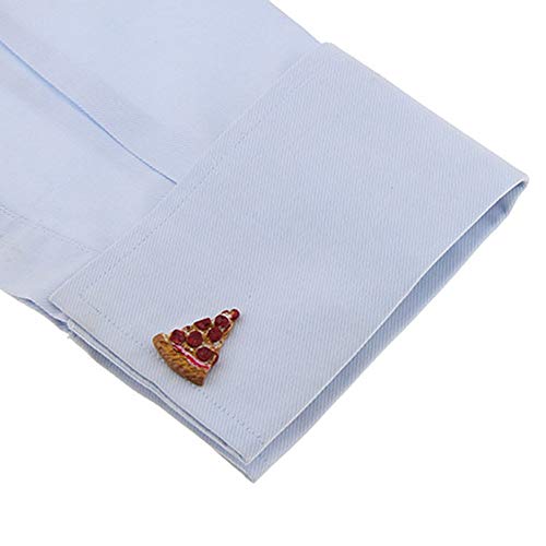 WYLCDGEOO Negocios de Alimentos Pizza Hombres y Mujeres Camisa Gemelos