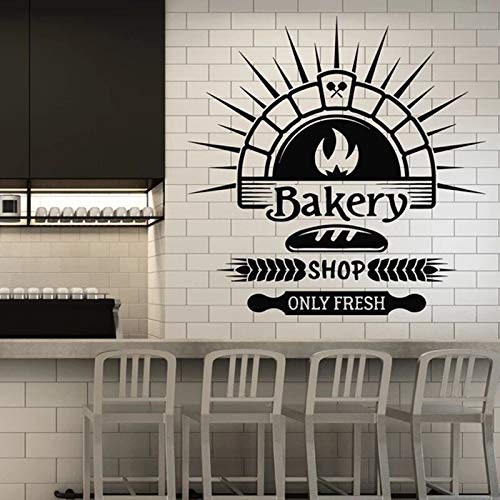 wZUN Calcomanías de Pared Solo Tienda Fresca panadería Pan Productos horneados decoración de Cocina Vinilo Adhesivo 85X85cm