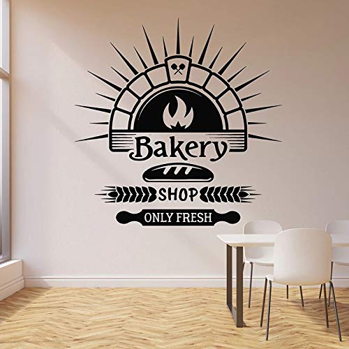 wZUN Calcomanías de Pared Solo Tienda Fresca panadería Pan Productos horneados decoración de Cocina Vinilo Adhesivo 85X85cm