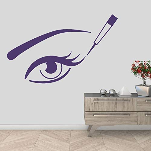 wZUN Chica Sexy pestañas largas calcomanía de Pared salón de Belleza Pegatinas hogar salón de Belleza Art Deco 85X75cm