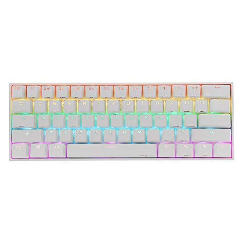 XIUYU [Cambiar] 2 60% Bluetooth 4.0 Tipo-C Juego mecánico del Teclado (Blanco, marrón Interruptor) (Color: Rojo del Interruptor, tamaño: Negro)