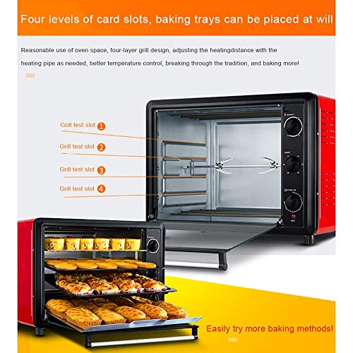 XLAHD Mini Cocina con Horno, Horno Doble de 60 l, Perilla, fácil de operar, Ahorra Tiempo y energía, el Control de Temperatura Independiente de Las tuberías Superior e Inferior es un Buen ayudante
