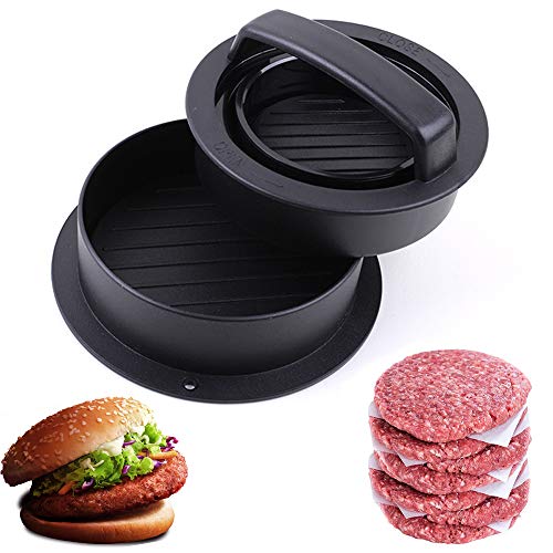 Xnuoyo Kit de Prensa para Hamburguesas 3-EN-1 Prensa para Hamburguesas Rellenas Antiadherentes para Hamburguesas Caseras de Carne o Verduras