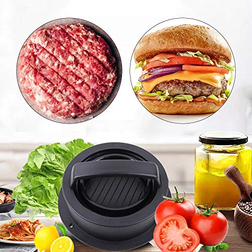Xnuoyo Kit de Prensa para Hamburguesas 3-EN-1 Prensa para Hamburguesas Rellenas Antiadherentes para Hamburguesas Caseras de Carne o Verduras