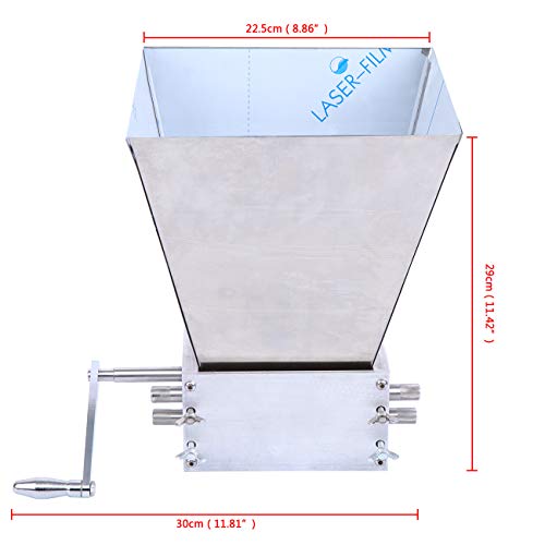 XuanYue Molinillos para Grano 3 Rodillos Brewing Cebada Trituradora de Granos Inoxidable Molinillos para Grano para Granos de Cebada de Maíz