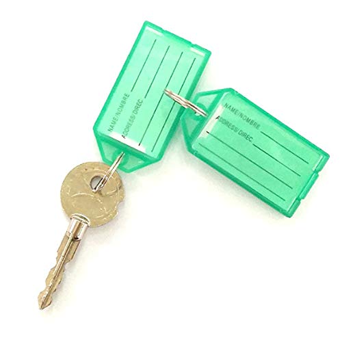 XVCHQIN Ganchos para Llaves 1PC / 10PCS Plástico Hotel Clasificación Número de   Marca Color Caramelo Etiqueta de Equipaje Junto al mar Renovar Colores Llavero de Oficina, Verde, 1PCS