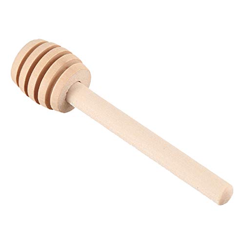 XZANTE Paquete De 100 De Mini 3 Pulgadas Palos De Cazo De Miel De Madera,Envuelto Individualmente,Servidor para Tarro De Miel Dispensar Llovizna Miel, Favores del Banquete De Boda