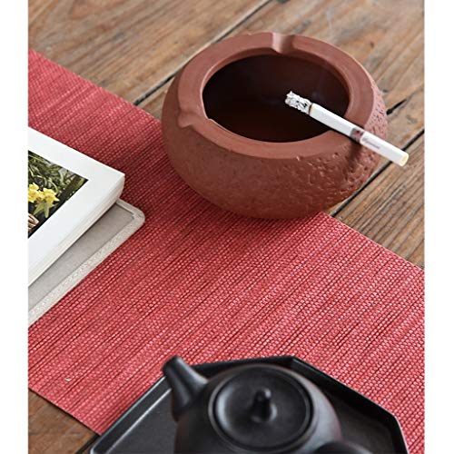 XZPENG Bandeja Inicio Cenicero de cerámica del Ornamento Ash con Patas de Escritorio for Office Bar al Aire Libre de Interior 12X5.5cm Sala de Estar, Mesa de café, Oficina.