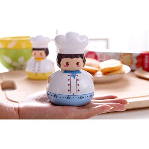 Y & Z - Temporizador para máquina de chef (plástico, 60 minutos recordatorio de cocina), color amarillo