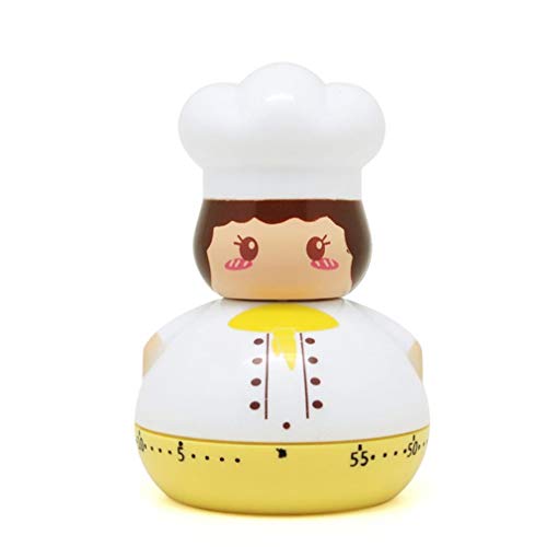 Y & Z - Temporizador para máquina de chef (plástico, 60 minutos recordatorio de cocina), color amarillo