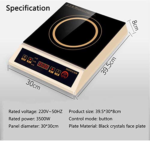 YAYY Placa de inducción portátil Profesional 3500W Cocina de inducción electromagnética Impermeable para el hogar para restaurantes y Eventos de Catering(Upgrade)