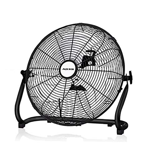 YC Ventilador Industrial De Pie, Ventilador De Piso De Escritorio + Cable De Extensión De 3 M, Motor De Alambre De Cobre, Adecuado para Comedor Colectivo/Taller De Fábrica (Negro)