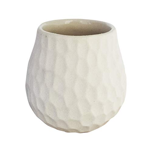 Yerba Mate Taza Modelo "Panal" Blanco | 400 ml de Capacidad! | Hecho por Cebador | Fácil de limpiar | Diseño Clásico