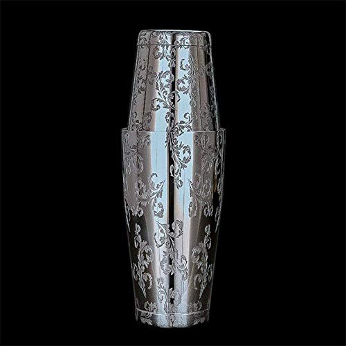 Yinaa Copas De Cóctel De Acero Inoxidable para Vino Regalo Perfecto De Vacaciones Mano De Obra Exquisita conjunto De Coctelera Boston De Acero Inoxidable Grabado con Fondo
