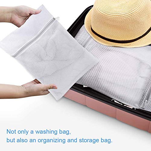 Youjia 2 PCS Bolsa Lavadora, Bolsas para Lavandería de Malla con Cremallera, 2 Tamaños para Ropa Interior, Camisetas, Pantalones, Sujetadores, Bolsas de la Colada para Proteger y Organizar Ropas
