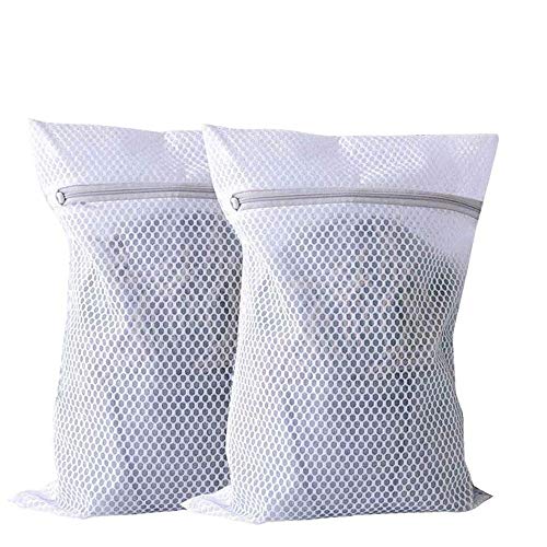Youjia 2 PCS Bolsa Lavadora, Bolsas para Lavandería de Malla con Cremallera, 2 Tamaños para Ropa Interior, Camisetas, Pantalones, Sujetadores, Bolsas de la Colada para Proteger y Organizar Ropas