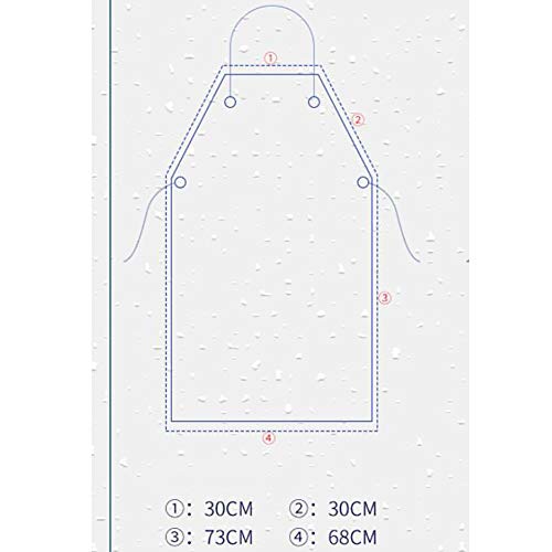 YQ WHJB Impermeable Espesar Bib Delantales,PVC Heavy Duty Delantales,Industrial Lavaplatos Análisis Resistente a Productos químicos Delantales de Cocina-Azul
