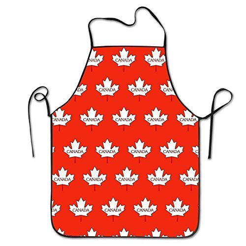 Yuanmeiju Canadian Maple Leaf ized Home Kitchen Professional Chef Cook Barbecue BBQ Bib Delantal Dress For Womens Mens Wife Ladies