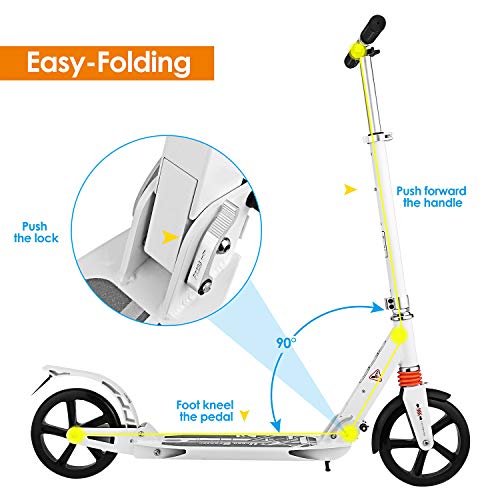 YUEBO Patinete Adulto Plegable Patinete niño 12 años Scooter Adulto Monopatin Kickscooter City Roller para Adultos y niños