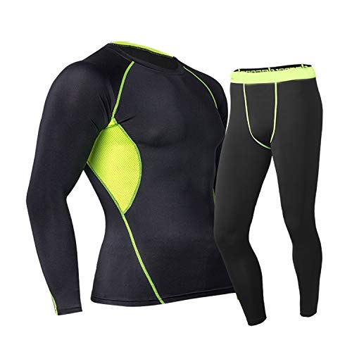 yunshenbuzhichu Conjuntos de Ropa Interior térmica Hombres Johns Largo cómodo Caliente de Secado rápido Otoño/Invierno Hombre Ropa Interior Thermo,5,L