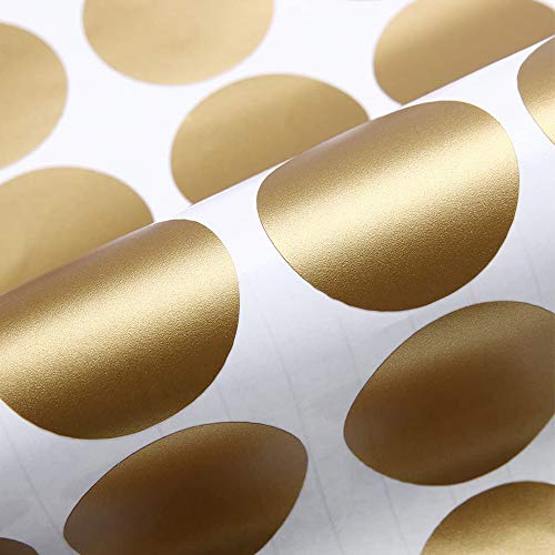 yyuezhi Puntos Adhesivos Dorados de Pared Autoadhesivos Vinilos Decorativos Círculo Dorado para Decoración de Habitaciones Infantiles Calcomanías Adhesivos de Pared Lunares Dorados 216pcs