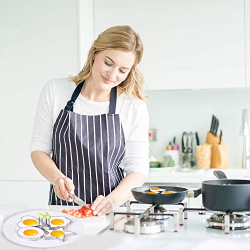 YZG LIFE 4PCS Herramienta para Freír Huevos Acero Inoxidable,Coloridos,Huevo Frito Molde Corazón Redondo Pentagrama Flor,Ama de Casa,Estudiantes Universitarios,Herramienta de Cocina
