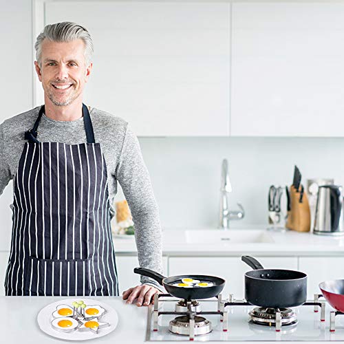 YZG LIFE 4PCS Herramienta para Freír Huevos Acero Inoxidable,Coloridos,Huevo Frito Molde Corazón Redondo Pentagrama Flor,Ama de Casa,Estudiantes Universitarios,Herramienta de Cocina