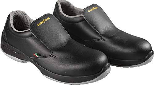Zapatilla de Seguridad Mocasino S2 de Metal Libre Negro, Talla 39