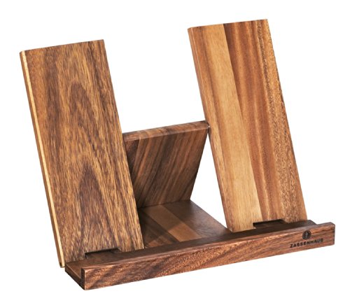 Zassenhaus Soporte para Libros de Cocina, Madera, Acacia, 17x30x22 cm