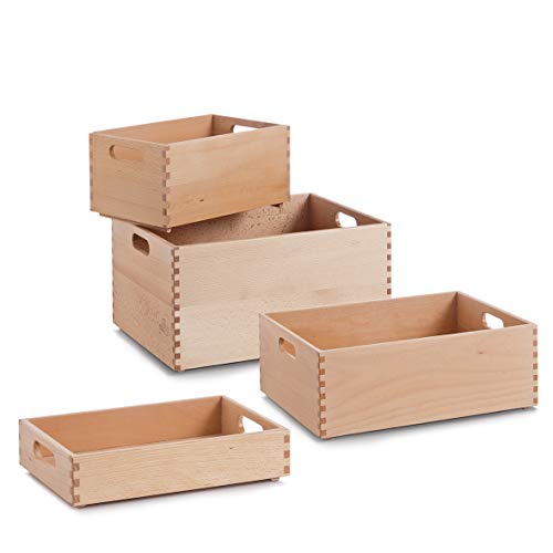 Zeller 13307 Caja Multiusos, Madera, Marrón, 40x30x7 cm