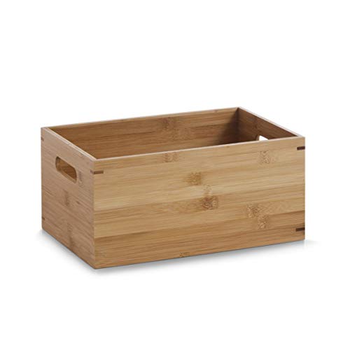 Zeller 13340 - Cajón de almacenaje, 30 x 20 x 14 cm, bambú, Color Natural