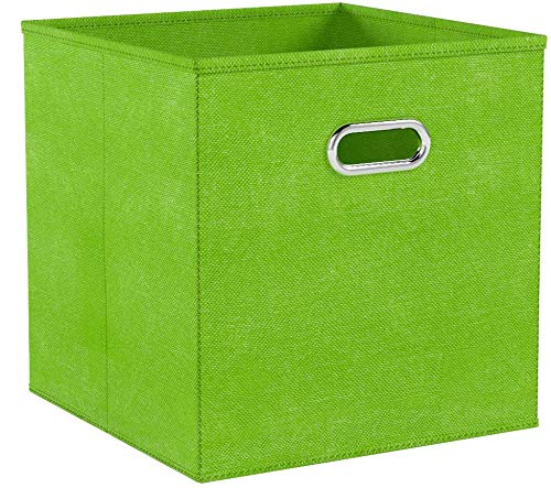 Zeller 14134 - Caja de almacenaje de tela, plegable, 28 x 28 x 28 cm, color verde