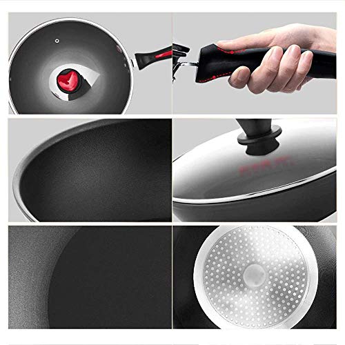 ZLDGYG Estufa de gas antiadherente sin humo wok for una gran casa de gas wok de 36 cm