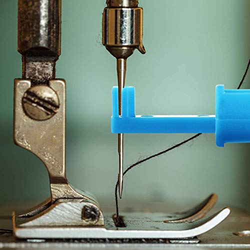 Zukabmw 6 piezas de aguja de coser insertador automático de agujas de rosca herramienta de roscado para máquina de coser DIY hogar