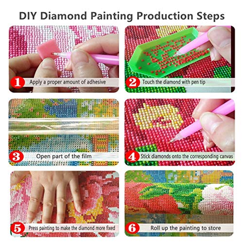 ZXXGA DIY 5D - Kit de Pintura de Diamante por números, Labrador Negro Cachorros Perro para Bordar Cuadros de Punto de Cruz, Manualidades para decoración de la Pared del hogar sin Marco 50x40cm