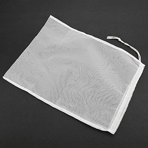 100 Mesh Food Grade Wine Filter Bag Reutilizable Home Brew Cerveza Fabricación Extra Fina Extracción Saco Mejor Filtrar Alimentos Tuerca Leche Necesidades Elaboración Cerveza(20x30cm)
