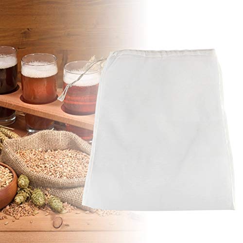 100 Mesh Food Grade Wine Filter Bag Reutilizable Home Brew Cerveza Fabricación Extra Fina Extracción Saco Mejor Filtrar Alimentos Tuerca Leche Necesidades Elaboración Cerveza(20x30cm)
