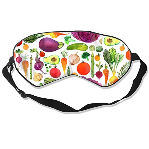 100% Poliéster Ayuda para dormir Verduras Estampado Suave La mejor visera para dormir Venda con correa para viajes Trabajo Siesta Bloques Luz