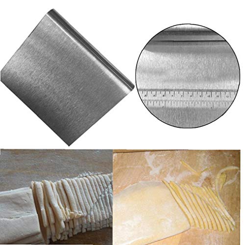 1pc del Acero Inoxidable Y Plancha Raspador Chopper Tortas De Tallarines Pasta De La Pizza Raspador Cortador De Harina De Repostería Escala De Hornear Herramienta Multipropósito Utensilios De Cocina