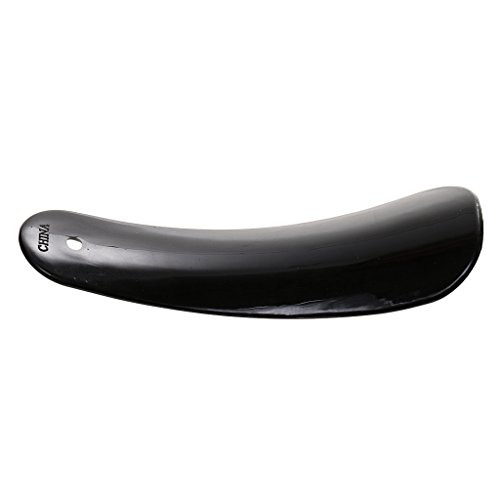 1pcs Calzador Acero Inoxidable De Herradura De Metal Profesional Shoespooner Cuerno - Negro, 10.6 * 3.5cm