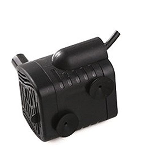 3W USB Mini Bomba de Agua Sumergibles,DC3.5V-9V,3W,200L/H,Bomba de Agua,Para acuario, estanque, tanque de peces, hidroponía o cualquier cable de características de agua pequeña, Negro