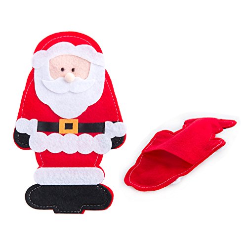 4 pcs bolsas de Navidad decoración vajilla cubiertos bolsillos Holder Cubiertas Festival Decoración para Hogar Fiesta cocina