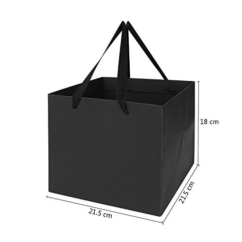 5/10 bolsas de regalo de papel kraft grande asa bolsa de fiesta bolsa de papel repostería bolsa de papel duradera para bodas Navidad cumpleaños fiestas celebración celebración florista Shopping