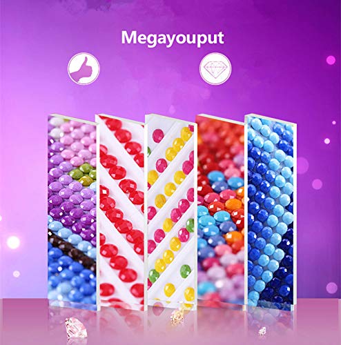 5D Diy Diamante Pintura por número Diamond Painting Kits Cuadrados Taladro lleno Rhinestone Bordado Campo de fútbol Artes de punto de cruz para la decor de la pared del hogar,60X40cm