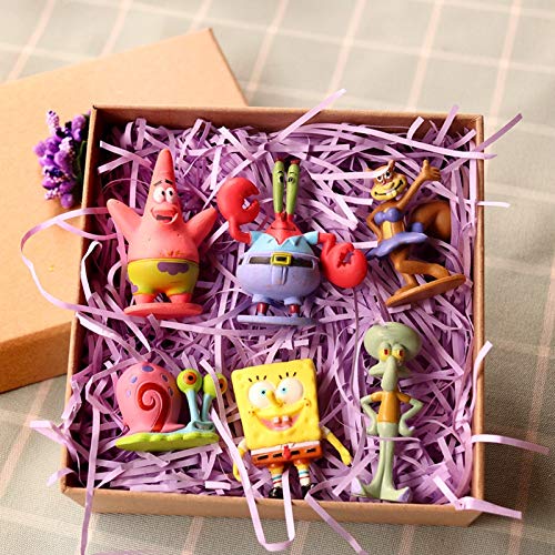 6 Estilos de Escritorio Cake Box Bob Esponja muñeca Pie Grande de la Estrella del Pulpo de Juguete de Regalo Regalo de la decoración 5cm