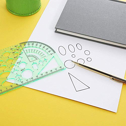 6 Piezas Plantillas de Dibujo Plastico Regla Círculos Ovalado Curva Plantillas Regla de Dibujo Geométrico, para Estudiantes, Oficina, Escuela, Construcción