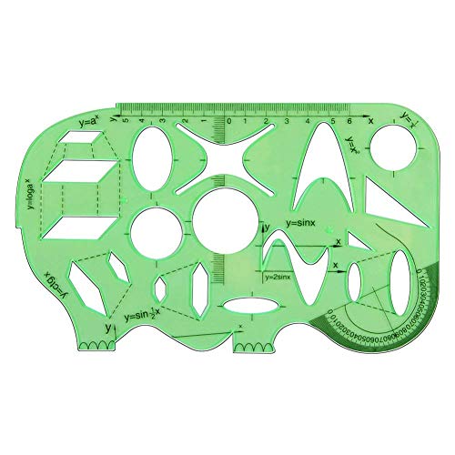 6 Piezas Plantillas de Dibujo Plastico Regla Círculos Ovalado Curva Plantillas Regla de Dibujo Geométrico, para Estudiantes, Oficina, Escuela, Construcción