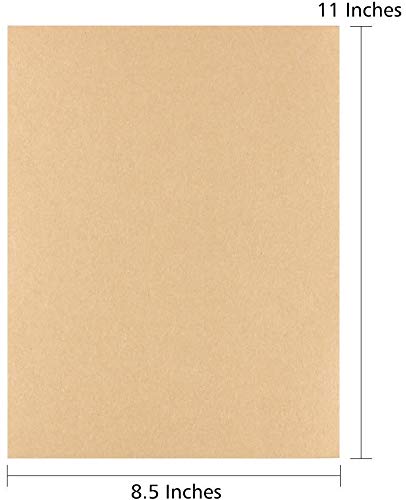 A4 Papel Kraft 100 hojas Papel de Estraza DIN A4 100g Cartón Natural Marrón Natural Cartón Kraft para Impresora y DIY Artesanal